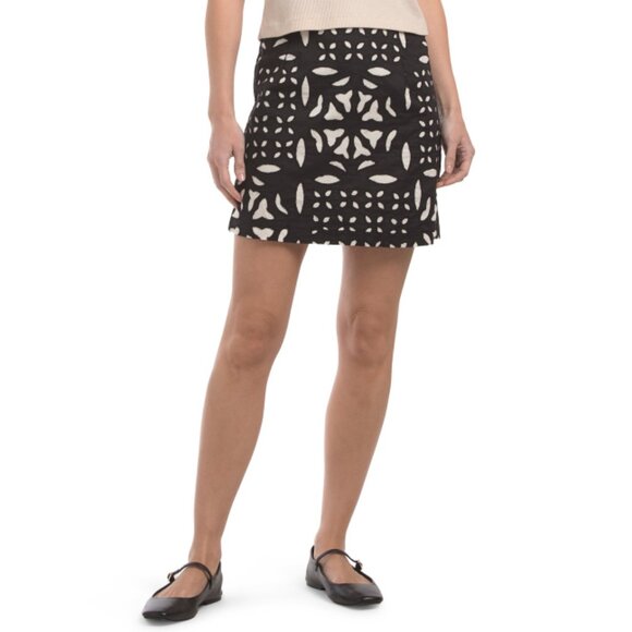 SALTWATER LUXE Black/White Mini Skirt - Picture 1 of 1
